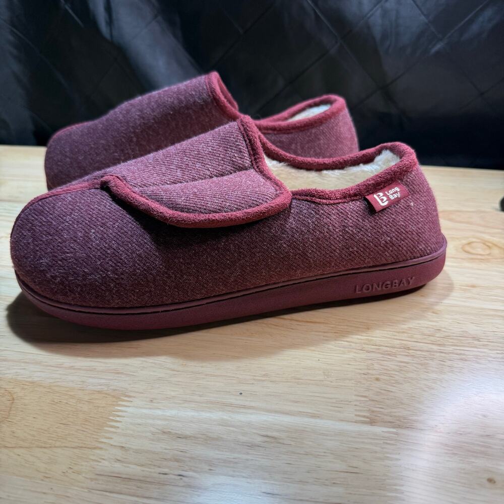 Longbay Burgundy Slippers - Size 9 -Never Worn